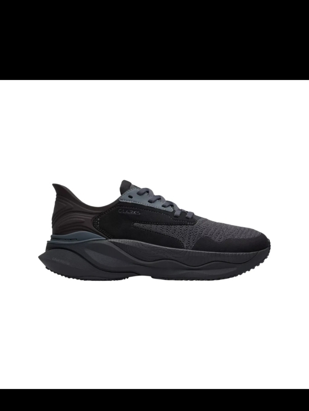 Clarks Pace Men's Podiatrist Approved Walking Shoes - Black - Picture 8 of 8